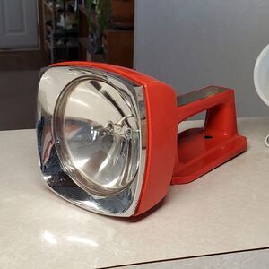 Vintage Eveready Commander Flashlight 6 Volt Lantern Red 1960's Untested AS IS